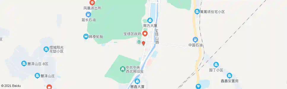 延安百圣大厦_公交站地图_延安公交_妙搜公交查询2025