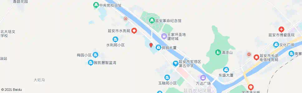 延安桥沟中学_公交站地图_延安公交_妙搜公交查询2025