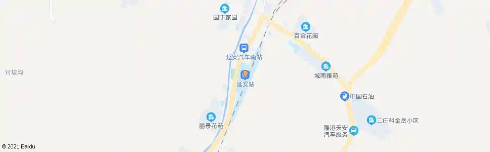 延安人防办_公交站地图_延安公交_妙搜公交查询2025