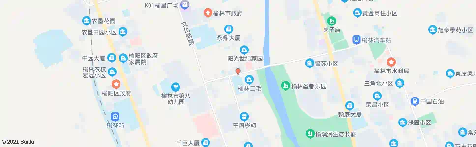 榆林二毛纺厂_公交站地图_榆林公交_妙搜公交查询2025