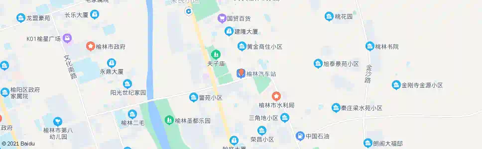 榆林长途汽车站南门_公交站地图_榆林公交_妙搜公交查询2025