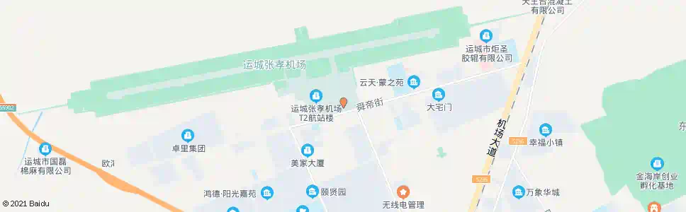 运城机场西口_公交站地图_运城公交_妙搜公交查询2025