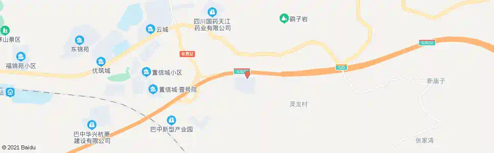 巴中普瑞制药厂_公交站地图_巴中公交_妙搜公交查询2025