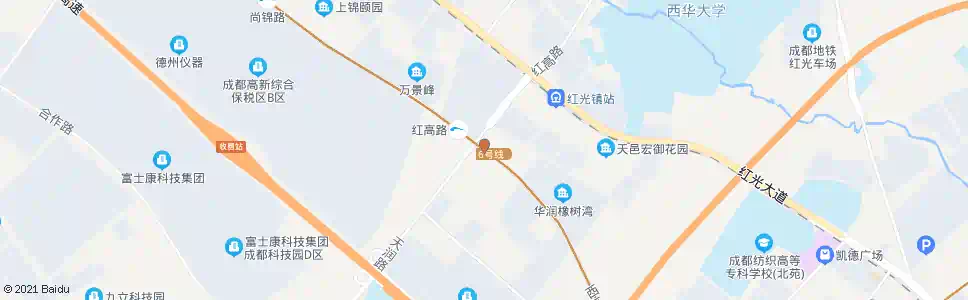 成都红合路口_公交站地图_成都公交_妙搜公交查询2025