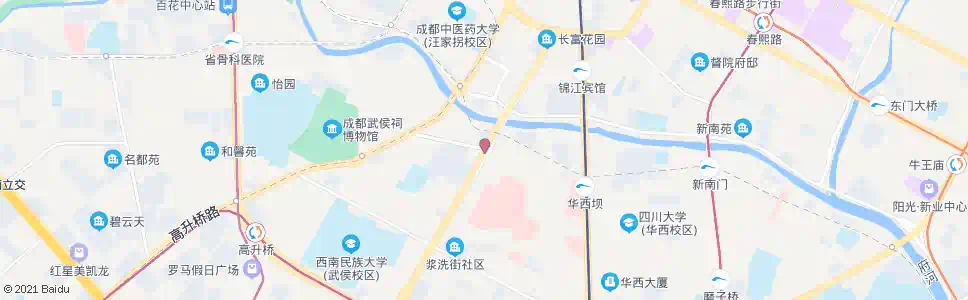 成都浆洗街_公交站地图_成都公交_妙搜公交查询2025