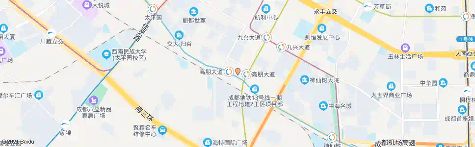 成都高朋大道_公交站地图_成都公交_妙搜公交查询2025