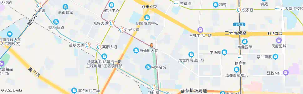成都紫荆西路西_公交站地图_成都公交_妙搜公交查询2025