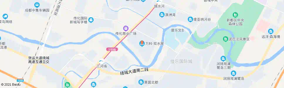 成都万科双水岸_公交站地图_成都公交_妙搜公交查询2025