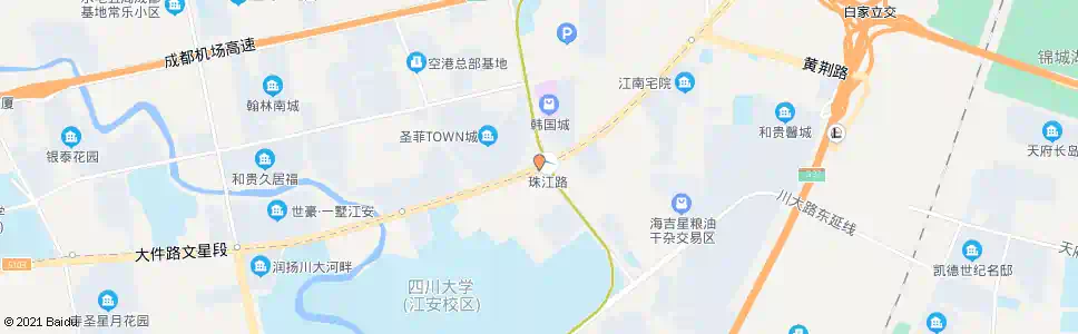成都珠江路大件路口_公交站地图_成都公交_妙搜公交查询2025