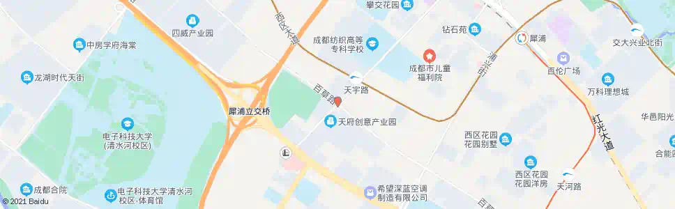 成都百草路天宇路口_公交站地图_成都公交_妙搜公交查询2025