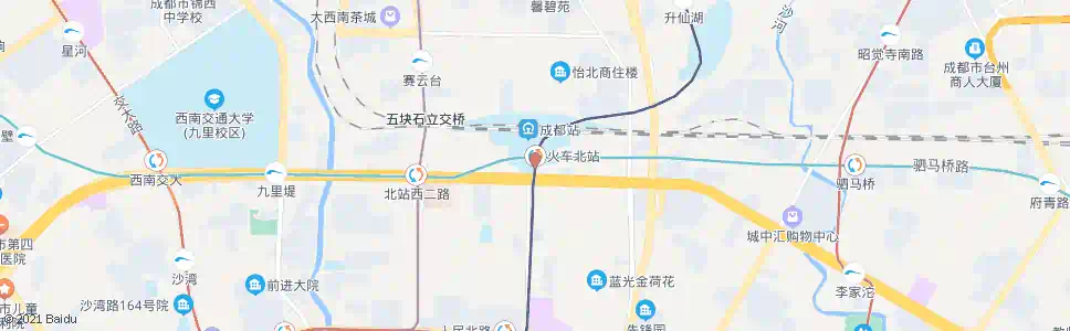 成都火车北站公交站东_公交站地图_成都公交_妙搜公交查询2025