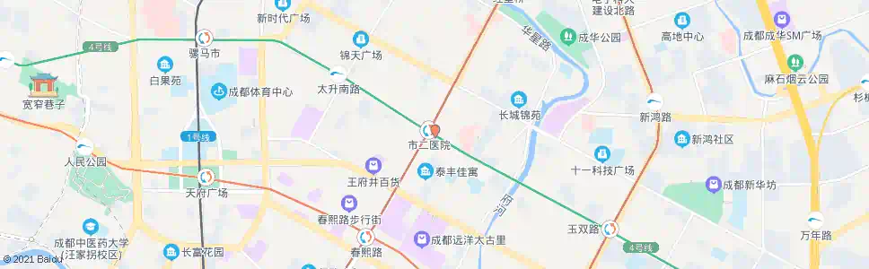 成都市二医院_公交站地图_成都公交_妙搜公交查询2025