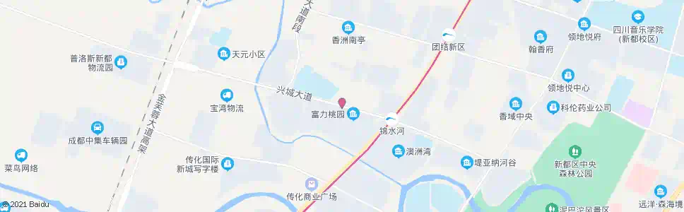 成都富力桃园_公交站地图_成都公交_妙搜公交查询2025