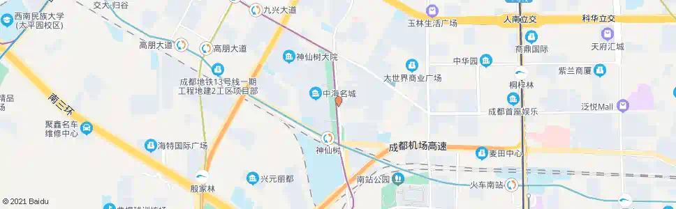 成都神仙树南路_公交站地图_成都公交_妙搜公交查询2025