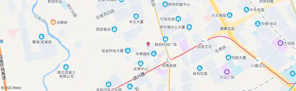 成都武科西二路武兴四路口_公交站地图_成都公交_妙搜公交查询2025