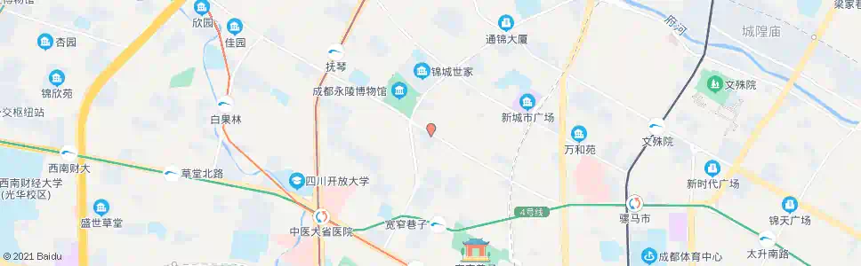 成都槐树街西_公交站地图_成都公交_妙搜公交查询2025