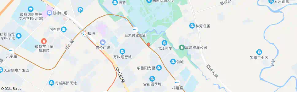 成都犀安路校园路口_公交站地图_成都公交_妙搜公交查询2025