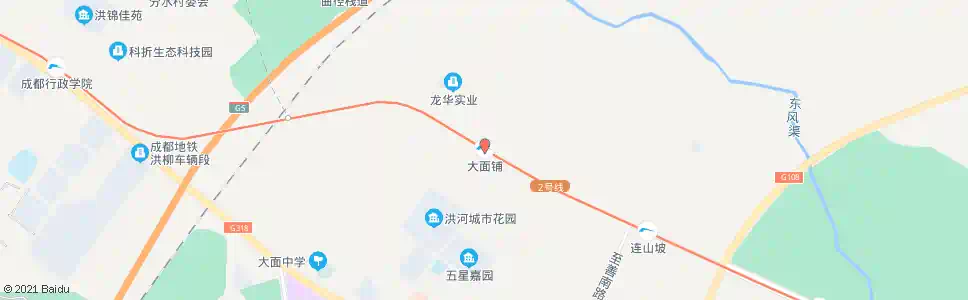 成都大面中街_公交站地图_成都公交_妙搜公交查询2025