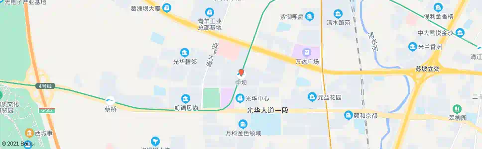 成都中坝村_公交站地图_成都公交_妙搜公交查询2025