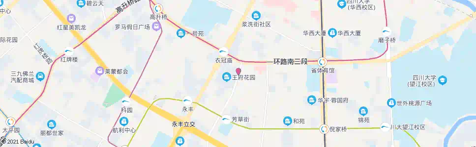 成都芳草街北_公交站地图_成都公交_妙搜公交查询2025