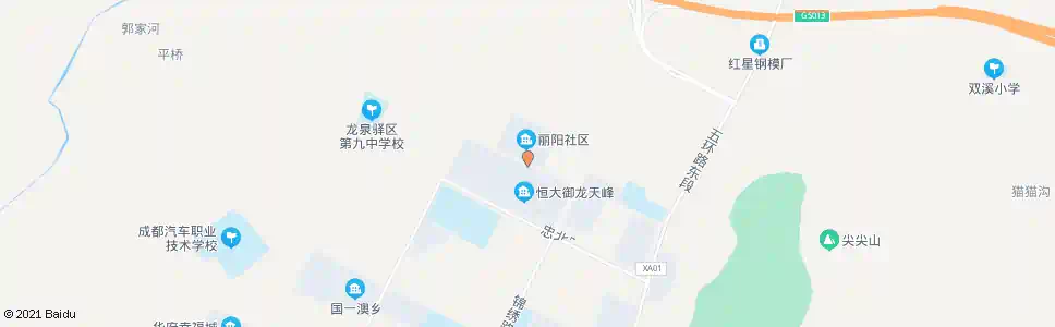 成都丽阳社区一号门_公交站地图_成都公交_妙搜公交查询2025