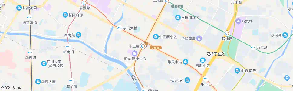 成都牛王庙_公交站地图_成都公交_妙搜公交查询2025