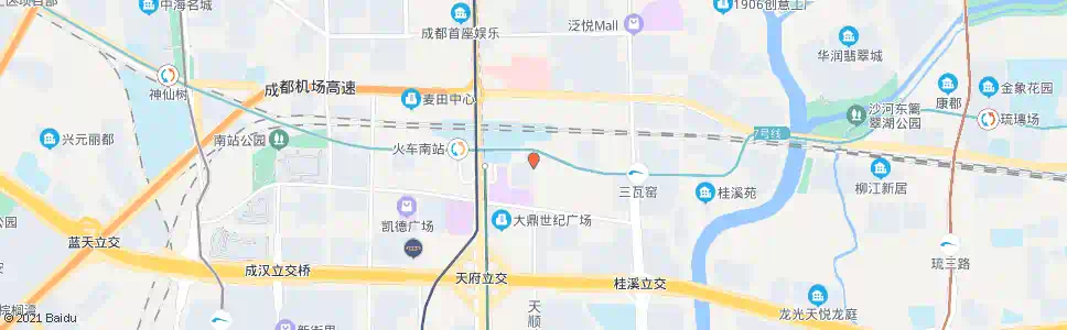 成都天和西二街_公交站地图_成都公交_妙搜公交查询2025
