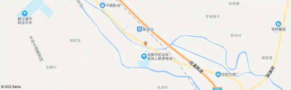 成都成灌路聚青路口_公交站地图_成都公交_妙搜公交查询2025