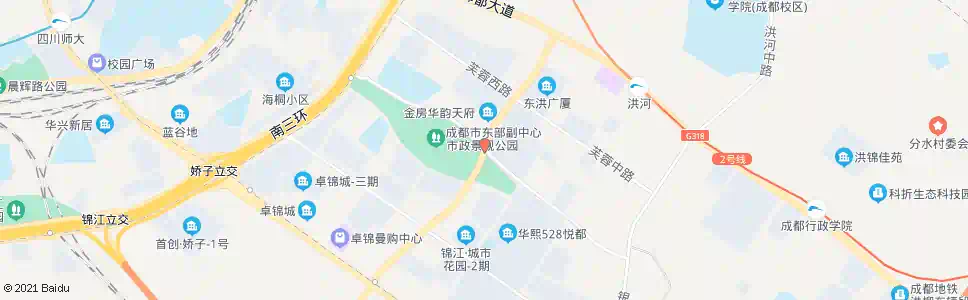 成都锦江大道百日红路口_公交站地图_成都公交_妙搜公交查询2025