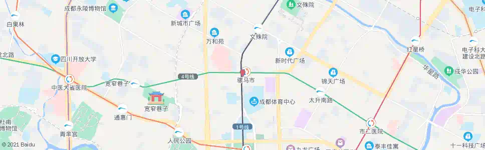 成都骡马市_公交站地图_成都公交_妙搜公交查询2025