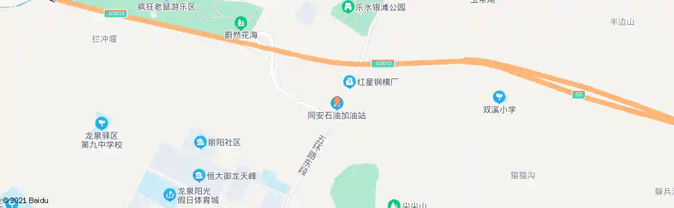 成都同安加油站_公交站地图_成都公交_妙搜公交查询2025
