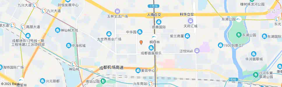 成都桐梓林中路中_公交站地图_成都公交_妙搜公交查询2025