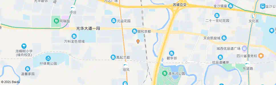 成都培风东街_公交站地图_成都公交_妙搜公交查询2025