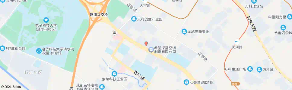 成都天虹路西芯大道口_公交站地图_成都公交_妙搜公交查询2025