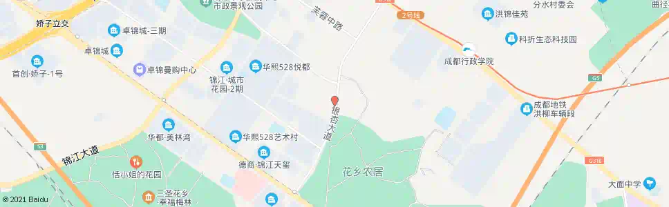 成都银杏大道茶花街口_公交站地图_成都公交_妙搜公交查询2025