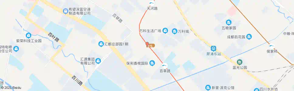 成都百草路天辰路口_公交站地图_成都公交_妙搜公交查询2025