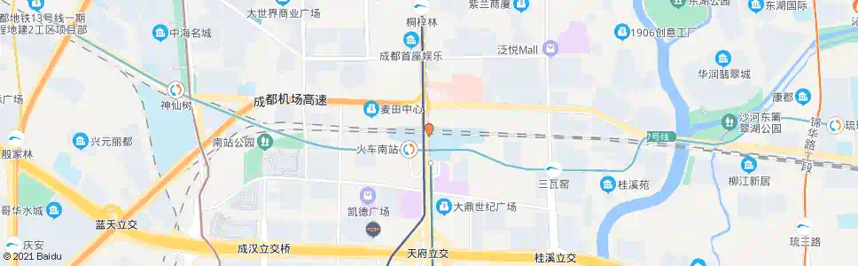 成都车城大道化工大道南_公交站地图_成都公交_妙搜公交查询2025