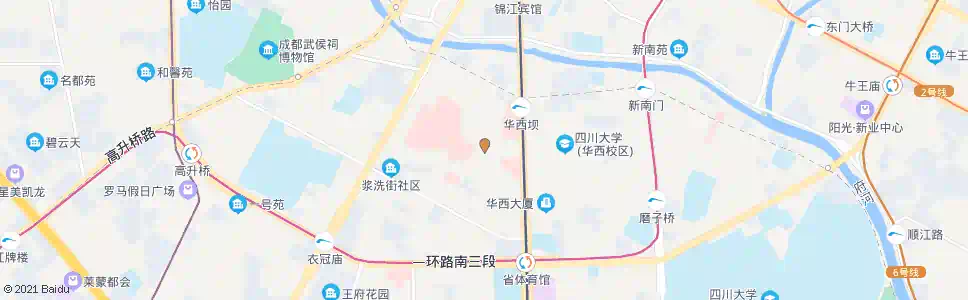 成都公行道南_公交站地图_成都公交_妙搜公交查询2025