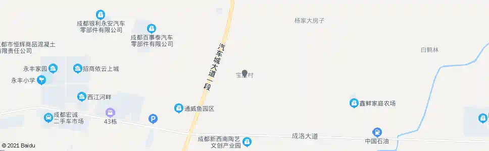 成都宝胜村_公交站地图_成都公交_妙搜公交查询2025