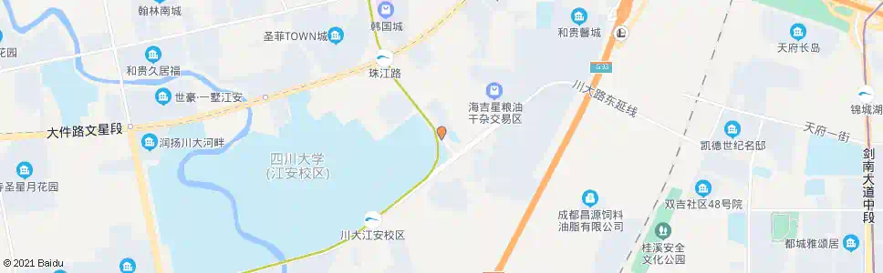 成都珠江路川大路口_公交站地图_成都公交_妙搜公交查询2025
