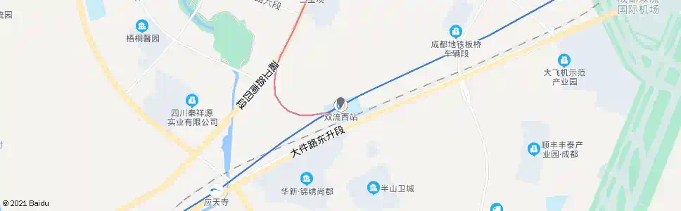 成都城铁双流西站_公交站地图_成都公交_妙搜公交查询2025