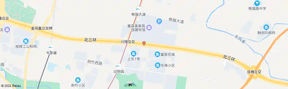 成都三环川陕立交东内侧_公交站地图_成都公交_妙搜公交查询2025