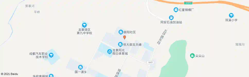 成都丽阳社区二号门_公交站地图_成都公交_妙搜公交查询2025
