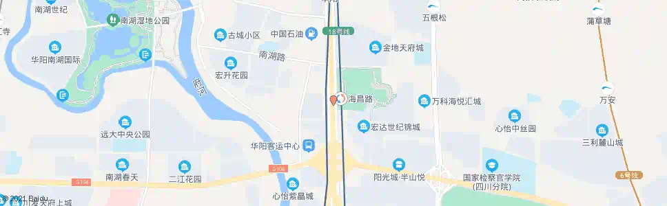 成都天府大道海昌路口_公交站地图_成都公交_妙搜公交查询2025