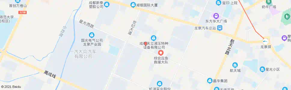 成都星光路北京路口_公交站地图_成都公交_妙搜公交查询2025