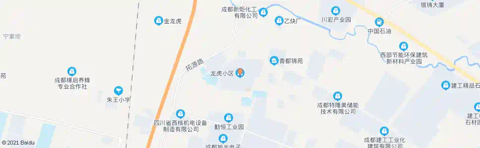 成都龙虎小区2站_公交站地图_成都公交_妙搜公交查询2025