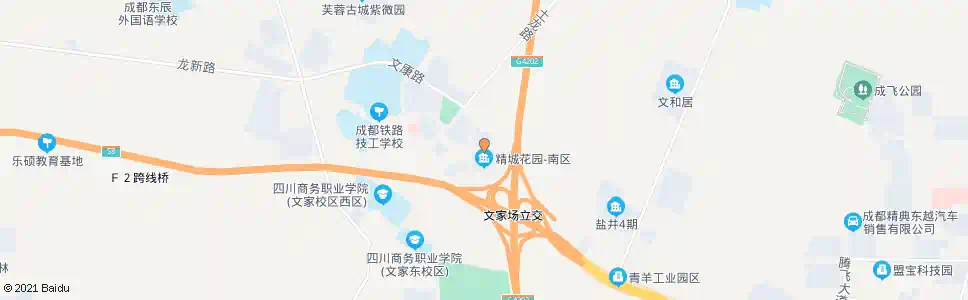 成都文家场_公交站地图_成都公交_妙搜公交查询2025