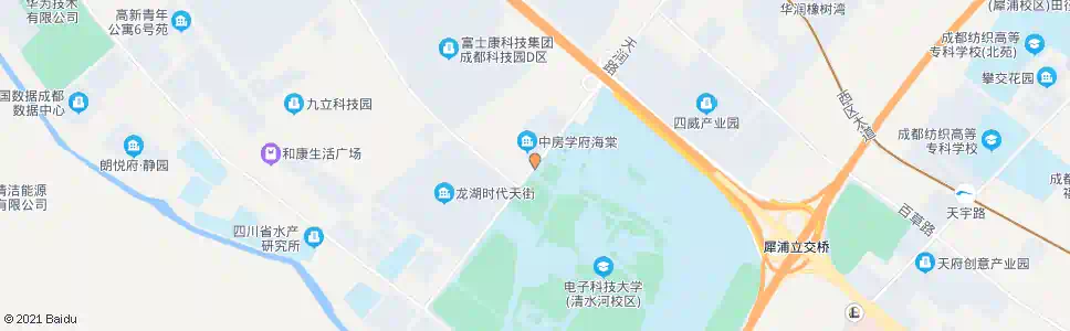 成都电子科大清水河校区西校门_公交站地图_成都公交_妙搜公交查询2025