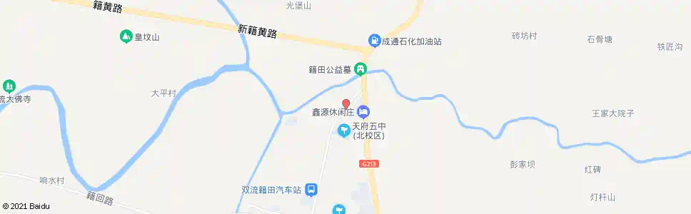 成都籍田上北街_公交站地图_成都公交_妙搜公交查询2025