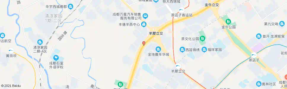 成都西三环路四段北外侧_公交站地图_成都公交_妙搜公交查询2025
